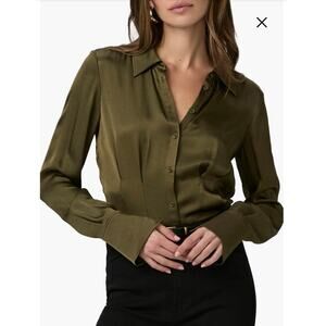 NWOT Women’s Paige Nelly Button-Up Shirt in Spanish Moss SZ 8